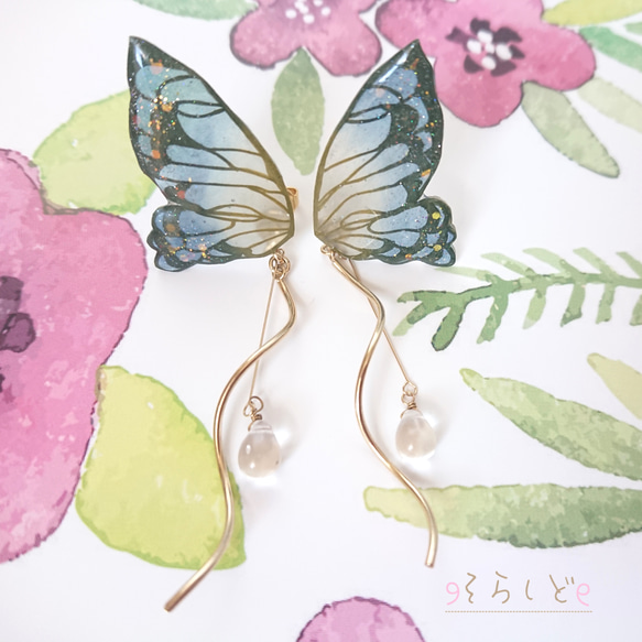 季節の蝶～春〜 ୨୧ ピアス イヤリング 9枚目の画像