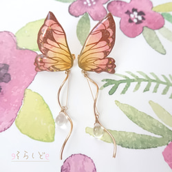 季節の蝶～春〜 ୨୧ ピアス イヤリング 8枚目の画像