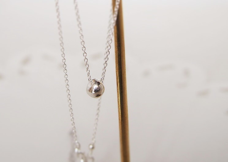 一点物 シルバー925 ハンドメイド ネックレス オパール 原石 シルバー925ネックレス 【一点もの Sky High