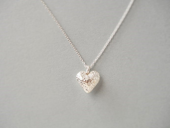 送料無料 silver925 カレンシルバーのハートペンダント ネックレス