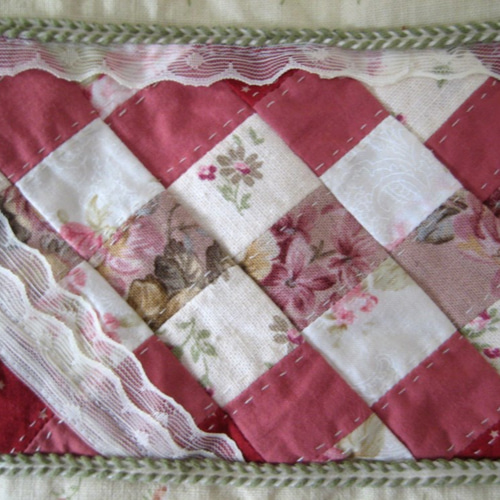 送料無料 パッチワークバラ柄トートバッグ トートバッグ いちご 通販