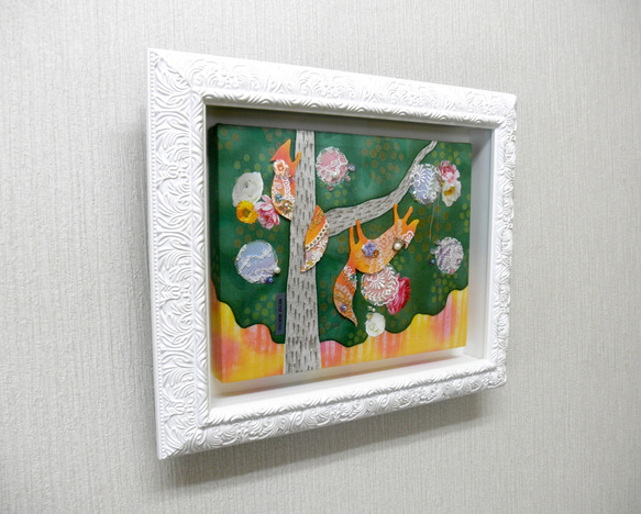 【壁飾り】リスの木 3枚目の画像