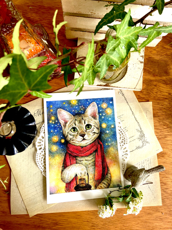 絵画 。壁掛け絵☆【猫ちゃんたちの幸せなクリスマスパーティー】05