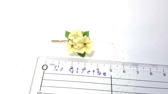 黄色い小花のポニーフック☆Y-1 4枚目の画像