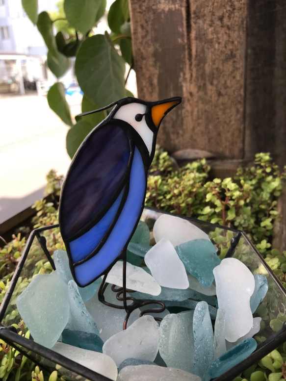 個性のある鳥さん(青) 1枚目の画像