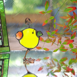 【一点物】都会の鳥さん⊹秋のファミリーバージョン「ジュニア」 4枚目の画像
