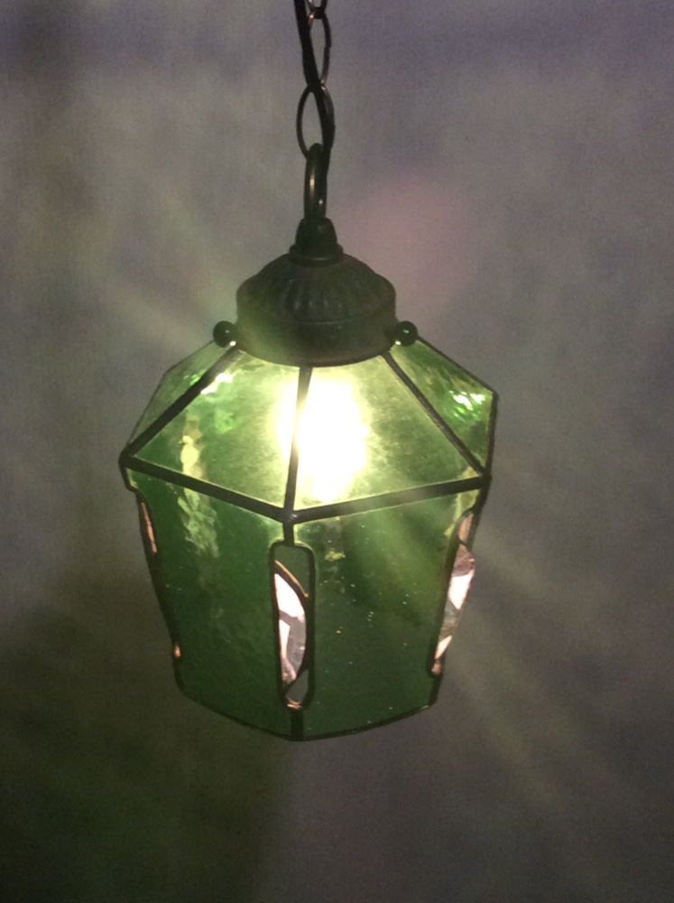 吊り下げ照明・ビンテージ調ステンドグラスランプ・ペンダントライト