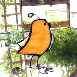 【一点物】都会の鳥さん＊五月の風、窓辺の彩り、サンキャッチャー,,,贈り物・おしゃれインテリア・ガーデニング 1枚目の画像