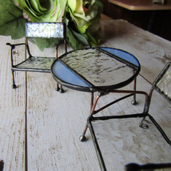 【mako様オーダー商品】テーブル椅子セット・置き型サンキャッチャー 2枚目の画像