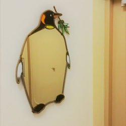 ✴︎:.｡.グリーン×ホワイトの八角形の鏡♪（Size20/Max21） ステンド