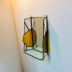 ビンテージ風ガラスを使ったフォトフレーム・ブルーラインの落ち着いた