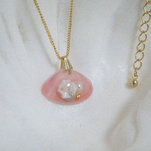 桜貝　ペンダントネックレス 桜貝のペンダント ネックレス・ペンダント うみかぜ 通販 719936