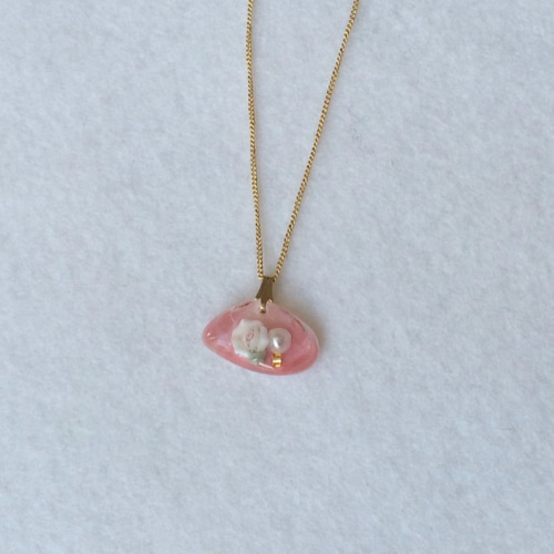 桜貝 ペンダントネックレス 桜貝ネックレス(14KFG) 天然の桜貝を