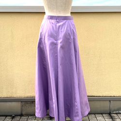 藤色ツイルのゴアードスカート 3枚目の画像