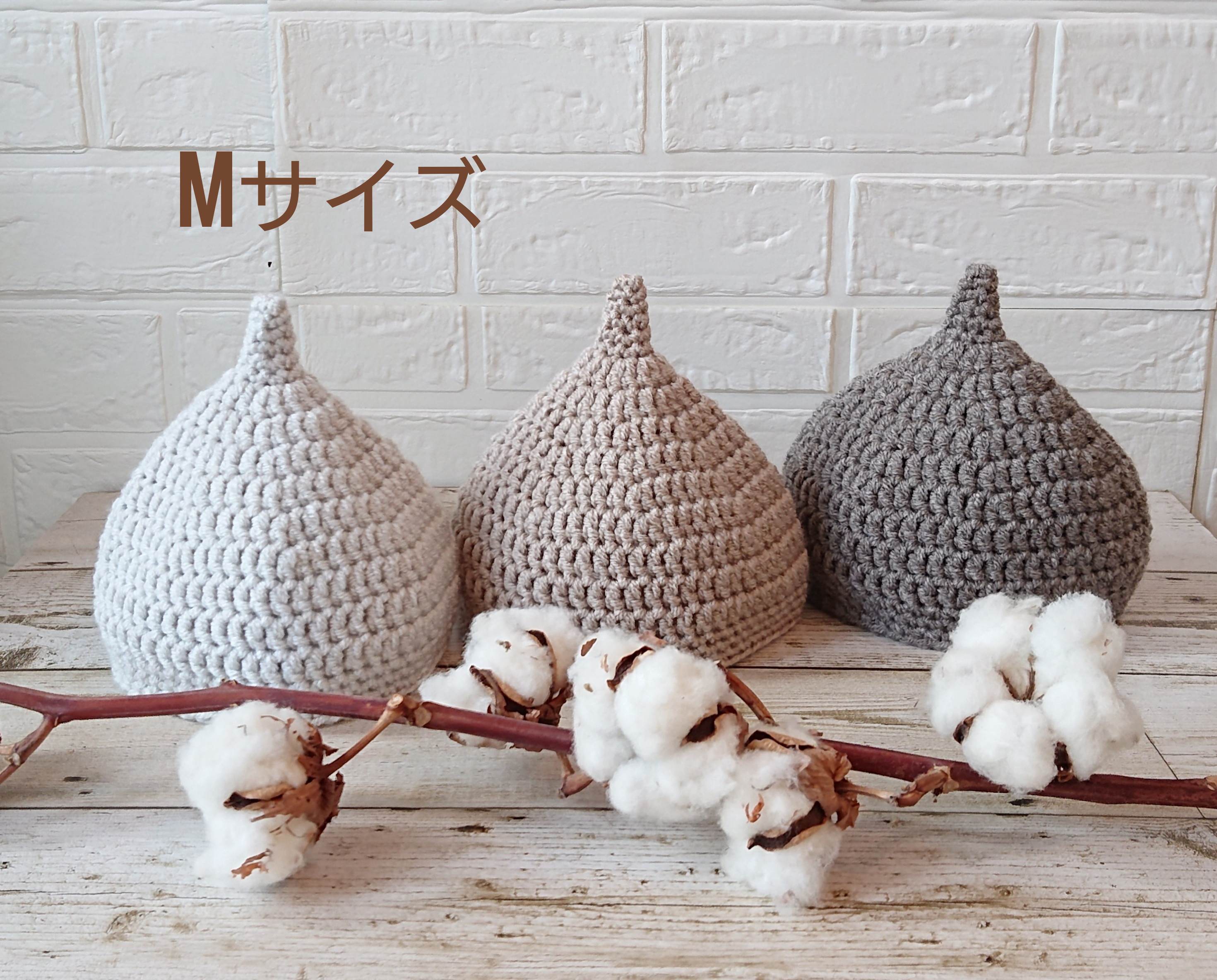 受注制作】【秋冬】【どんぐり帽子】＊メランジ＊【Mサイズ