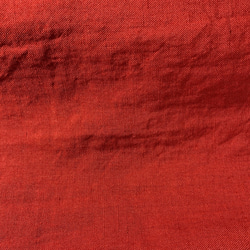 【天日干しリネン】【赤】タック入りギャザーパンツ　気分が上がる赤　エレガントなゆったりパンツ 6枚目の画像