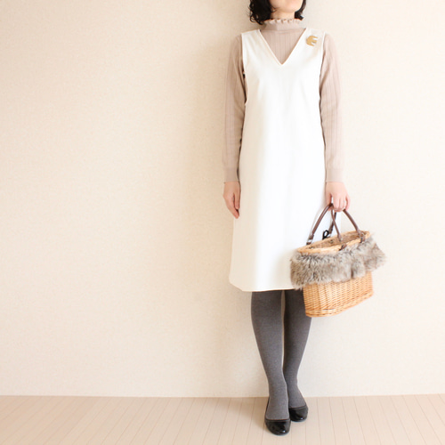 膝丈 スカート ホワイト（ロージーモンスター クラウドスカート  