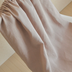 【リネン】【アーモンドベージュ】ペチコート アンダースカート 吸湿速乾 静電気なし 2枚目の画像