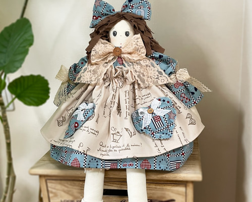 カントリードール♡ハンドメイド♡お人形♡ピンク小花柄♡ 0_3753daa310bf4414b471d52be44b