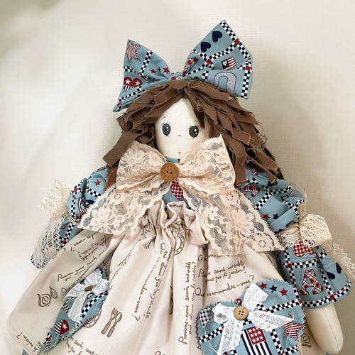 カントリードール♡ハンドメイド♡お人形♡ブラウン♡ 宅配 カントリードールハンドメイド人形 人形 - 人形