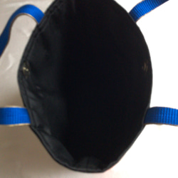 帯リメイクトートバッグ  オレンジ系✖️黒 5枚目の画像
