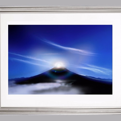 ダイヤモンド富士　写真画（写画）　ジーグレープリント　297mm × 420mm 2枚目の画像
