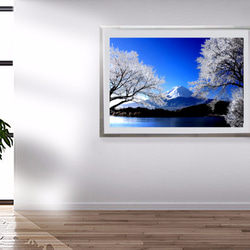 霧氷と富士　写真画（写画）　ジーグレープリント　297mm × 420mm 3枚目の画像