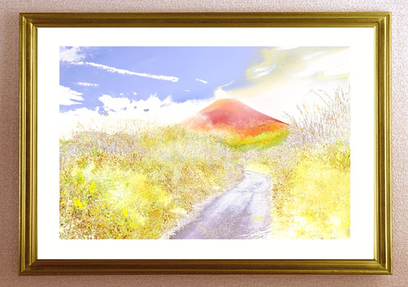 秋を歩く　写真画（写画）　ジーグレープリント　297mm × 420mm 2枚目の画像