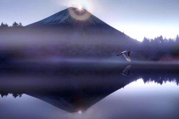 静かなる富士　ジーグレープリント　297mm × 420mm 2枚目の画像