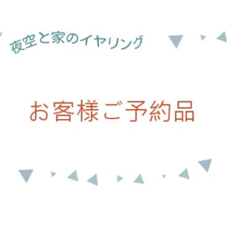 お客様ご予約品（夜空と家のピアス） 1枚目の画像