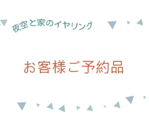 お客様ご予約品（夜空と家のピアス） 1枚目の画像