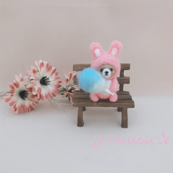 羊毛フェルト わたあめ大好きうさちゃん♡ 羊毛フェルト NJJ 通販