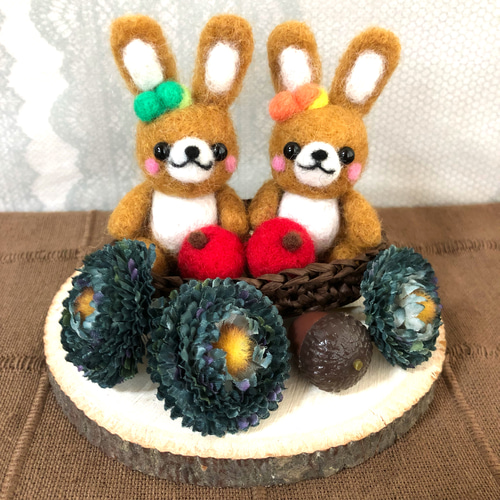 オーダーをいただいております】羊毛フェルト 仲良し友達