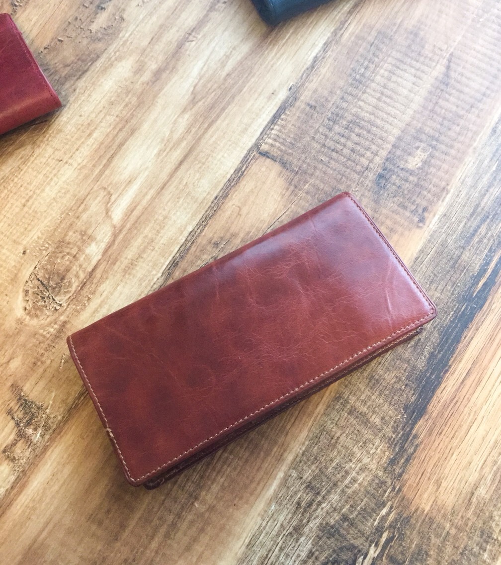 名入れ可能"BASIC"ロングアートウォレット<BROWN> ギフト包装無料　 薄型長財布