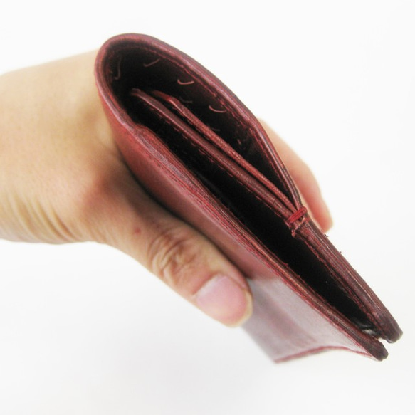 “基本”長款藝術錢包“加”<RED> ☆免費送貨，免費禮品包裝☆薄長錢包 第4張的照片