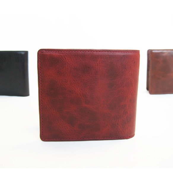 “BASIC”藝術錢包<RED>/ 免費送貨和包裝 / 雙折錢包 第1張的照片