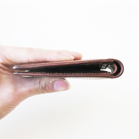 “Thin Bifold Wallet”緊身錢包 &lt;棕色&gt; ☆免運費 &amp; 免費禮品包裝☆ 第1張的照片