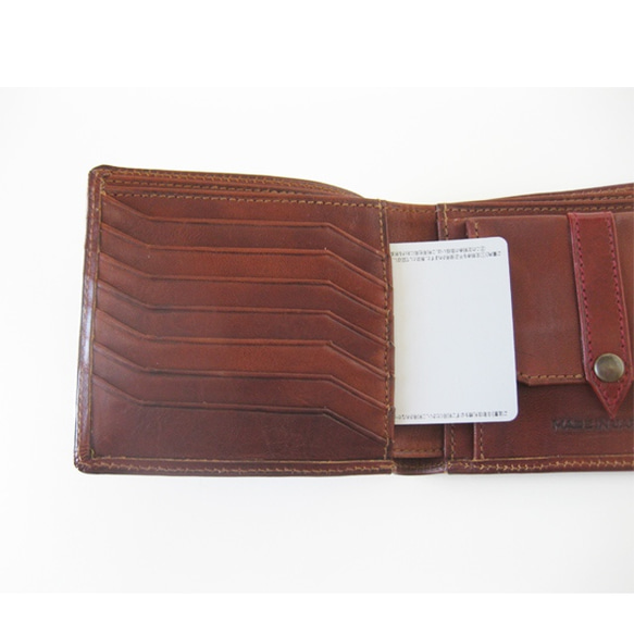 “Thin Bifold Wallet”緊身錢包 &lt;棕色&gt; ☆免運費 &amp; 免費禮品包裝☆ 第8張的照片