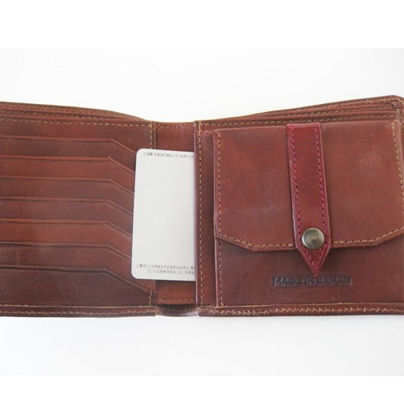 “Thin Bifold Wallet”緊身錢包 &lt;棕色&gt; ☆免運費 &amp; 免費禮品包裝☆ 第9張的照片