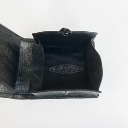 額外的“緊身錢包”英國韁繩皮革<BLACK>×國產小牛皮<BLACK>免費禮品包裝 第5張的照片