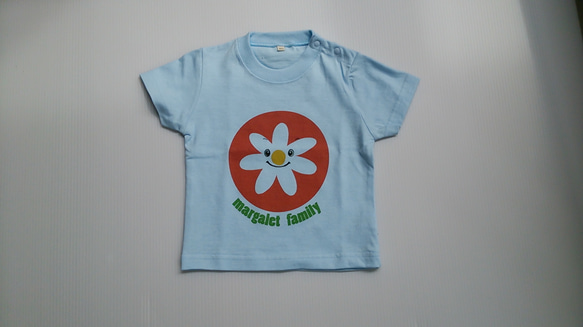 マーガレットちゃんベビーTシャツ（ライトブルー） 2枚目の画像