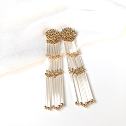 chandelier earring L [ピアス]///ウェディング、結婚式やパーティにも 4枚目の画像