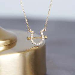 【14KGF】The Lyre CZ Necklace 3枚目の画像