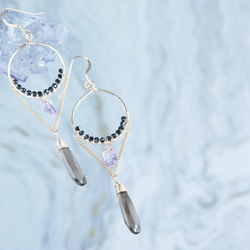 【The Muse/ Inspiration-002】14KGF Eternity Gemstone Earrings 2枚目の画像