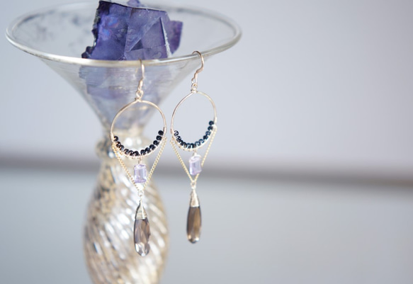 【The Muse/ Inspiration-002】14KGF Eternity Gemstone Earrings 3枚目の画像