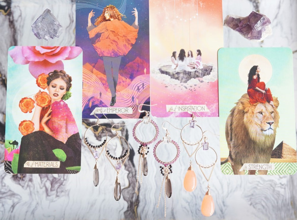 【The Muse/ Inspiration-002】14KGF Eternity Gemstone Earrings 5枚目の画像