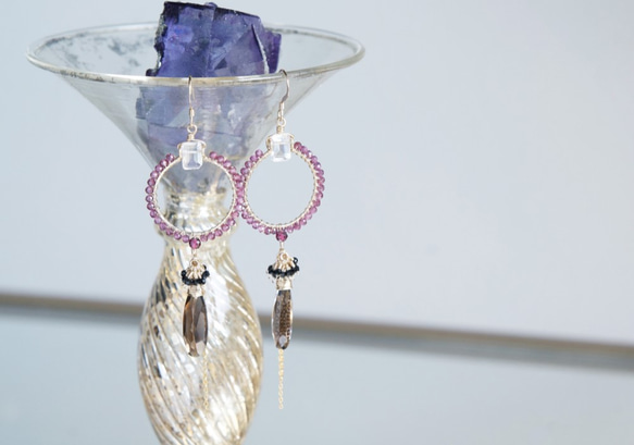 【The Muse/ Inspiration-003】14KGF Eternity Gemstone Earrings 1枚目の画像