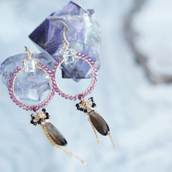 【The Muse/ Inspiration-003】14KGF Eternity Gemstone Earrings 3枚目の画像