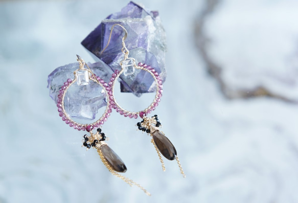 【The Muse/ Inspiration-003】14KGF Eternity Gemstone Earrings 3枚目の画像