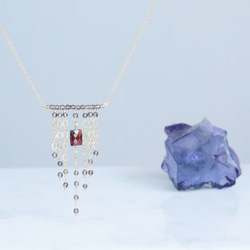 【Bohemian】Carmen Garnet,Smoky Quartz,14KGF Necklace 4枚目の画像